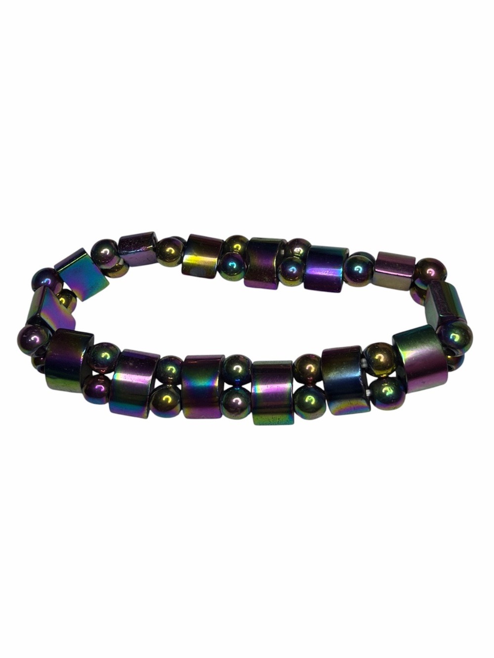 Iridescent Beaded Stretch Bracelet